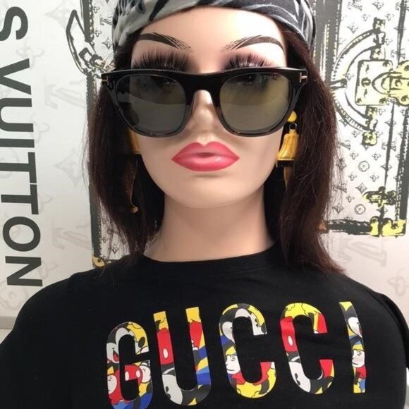 Tom Ford TF5895-B 052 Dark Havana Square Eyeglasses NEW - Picture 9 of 13